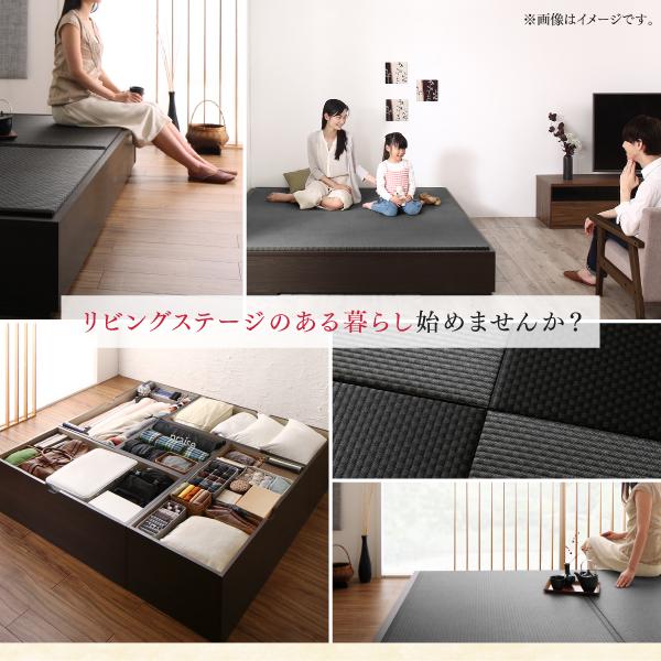 【未開封】収納付き美草畳 風凛 畳ボックス収納 120×60cm ハイタイプ 国産 収納付きデザイン美草畳リビングステージ 〔風凛〕フーリン