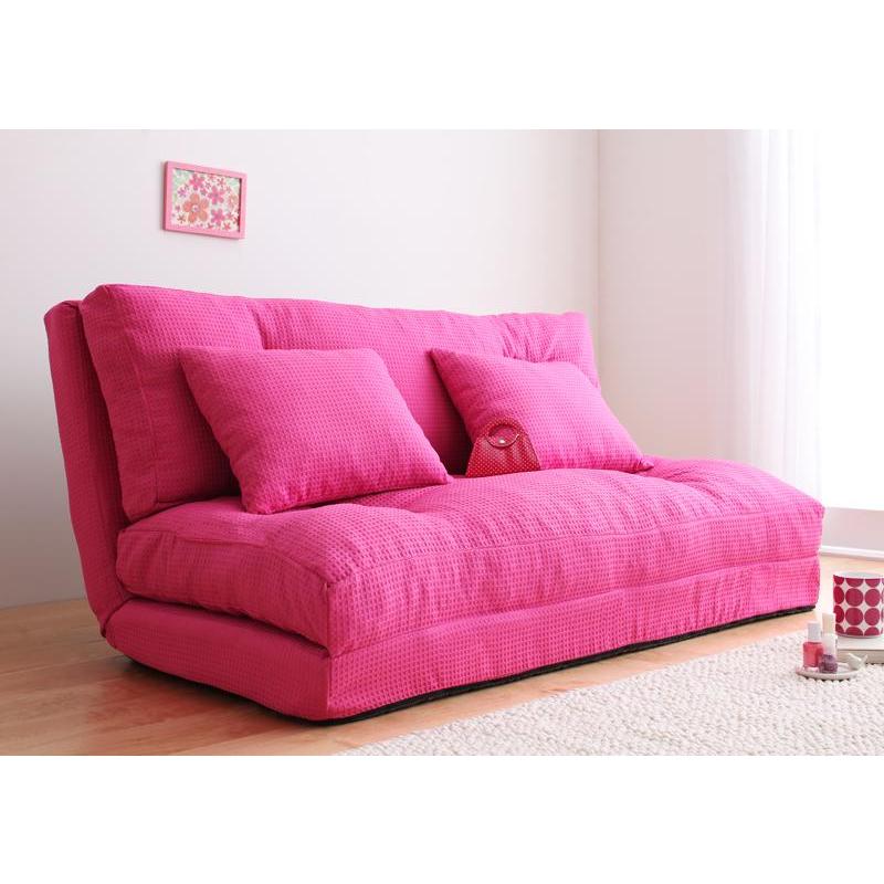 コンパクトフロアリクライニングソファベッド 〔happy〕ハッピー 幅
