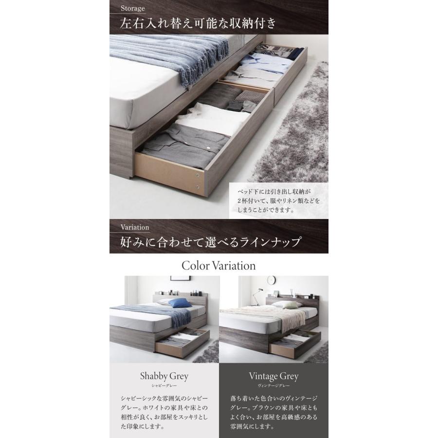 正規激安 棚付き 収納ベッド G ジェネラル プレミアムポケットコイルマットレス付き ダブル フレーム色 シャビーグレー マットレス色 ホワイト 保存版 Mobile Scotturb Com