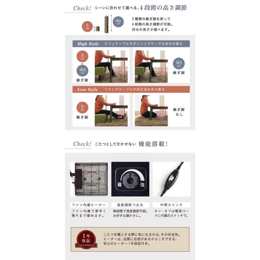 リビングダイニングシリーズ 〔Copori〕コポリ 4点セット(テーブルW105+2Pソファ+1Pソファ+コーナー) 【ミドル】 〔ソファ色〕ネイビー