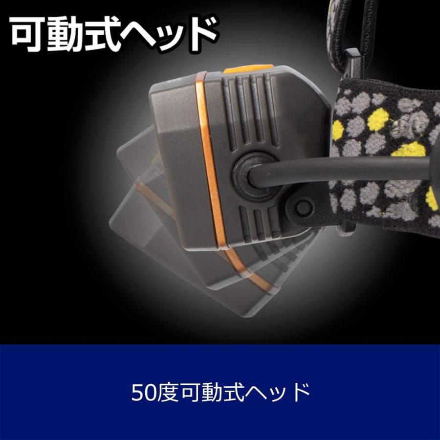 〔2個セット〕GENTOS(ジェントス) LEDヘッドライト ソルディオス 明るさ210ルーメン SDH-331D ブラック｜kireshop｜03