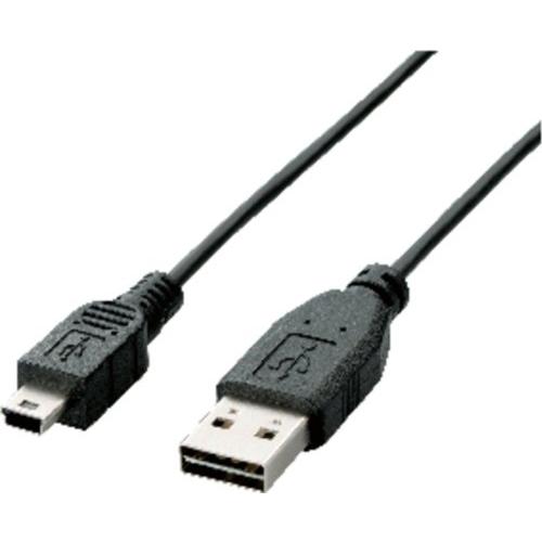 メール便発送 エレコム USB2.0ケーブル リバーシブルコネクタ A-miniBタイプ ノーマル 1m ブラック U2C-DMB10BK
