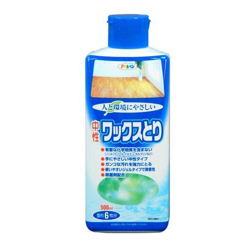 （まとめ買い）アサヒペン 人と環境にやさしい 中性ワックスとり 500ml 〔×5〕｜kireshop