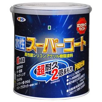 まとめ買い アサヒペン ペンキ 水性スーパーコート 水性多用途 ブリックレッド 1.6L 〔3缶セット〕