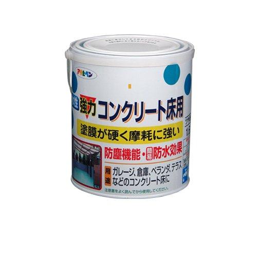 まとめ買い アサヒペン 水性強力コンクリート床用 ライトグレー 1.6L 〔3缶セット〕