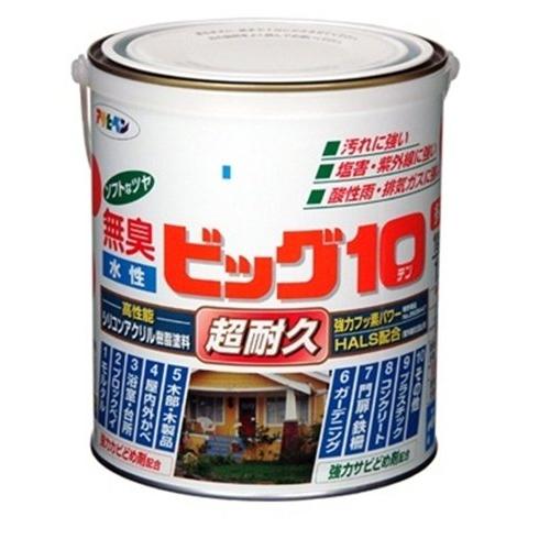 まとめ買い アサヒペン 水性ビッグ10多用途 243こげ茶 1.6L 〔3缶セット〕