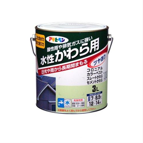 まとめ買い　アサヒペン　水性かわら用　3L　マルーン　〔3缶セット〕