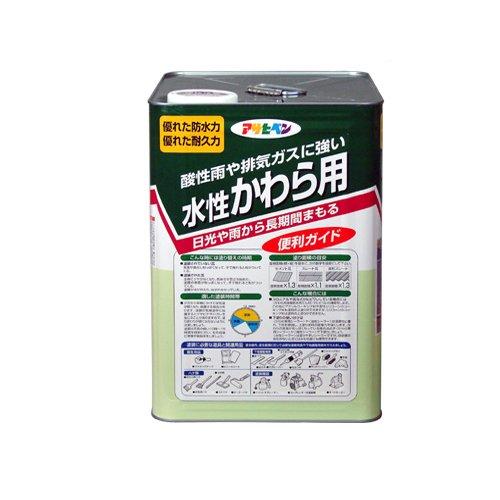 まとめ買い　アサヒペン　水性かわら用　〔3缶セット〕　14L　スレートブラック