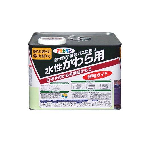 まとめ買い　アサヒペン　水性かわら用　〔3缶セット〕　アイリッシュグリーン　7L