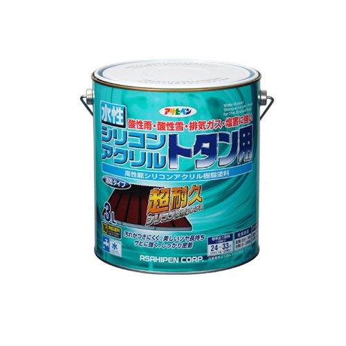 まとめ買い　アサヒペン　水性シリコンアクリルトタン用　〔3缶セット〕　こげ茶　3L