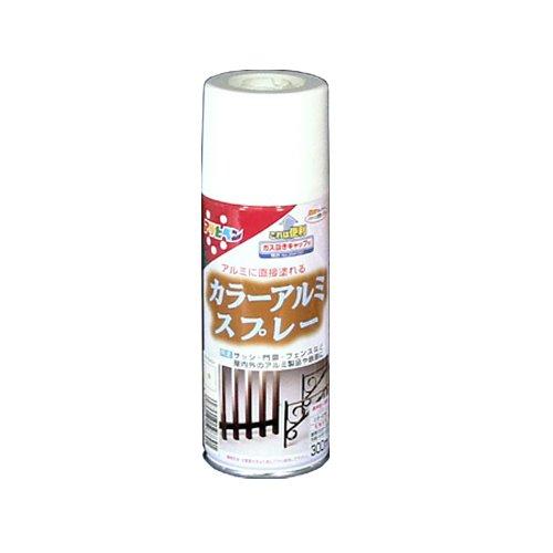 アサヒペン カラーアルミスプレー 300ML 白｜kireshop