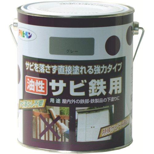 まとめ買い　アサヒペン　油性サビ鉄用　グレー色　1.8L　〔3缶セット〕