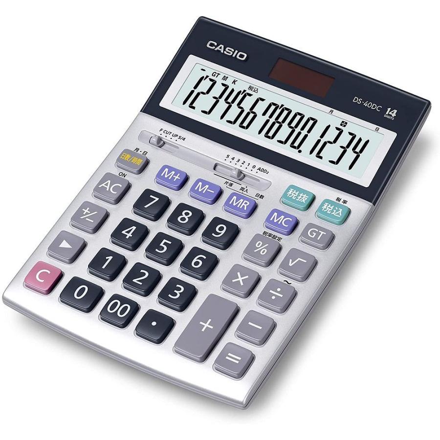 カシオ 本格実務電卓 デスクタイプ 14桁 DS-40DC