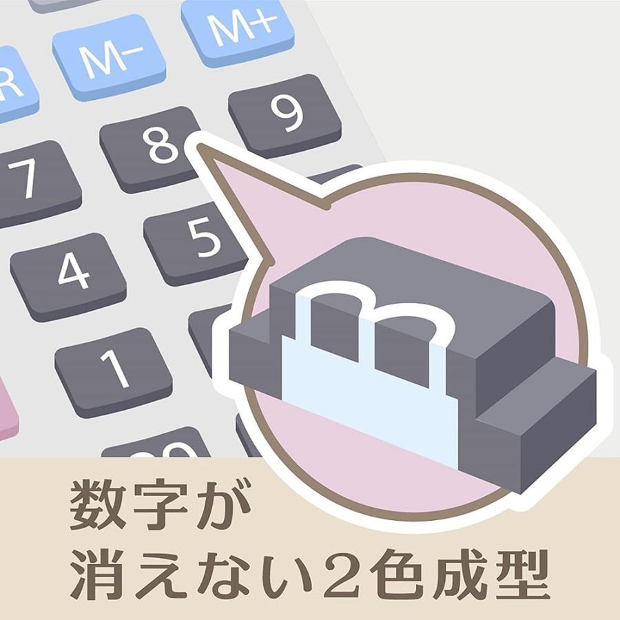 カシオ 本格実務電卓 デスクタイプ シルバー 10桁 DS-10WKA-Nの画像