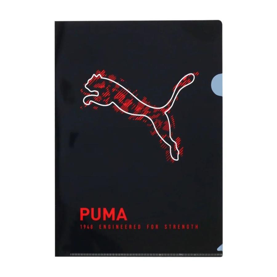 まとめ買い）クツワ PUMA(プーマ) クリアホルダーS A4 ブラック(赤ロゴ