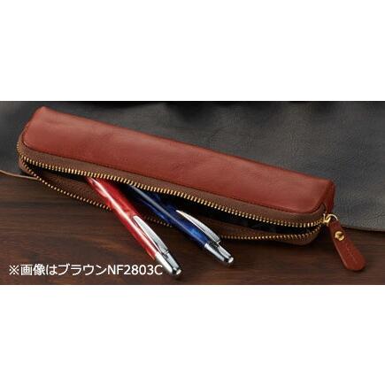 （まとめ買い）レイメイ藤井 BLOOMSBURY ブルームズベリー レザーペンケース 筆箱 筆入れ ブラウン NF2803C 〔3個セット〕_1