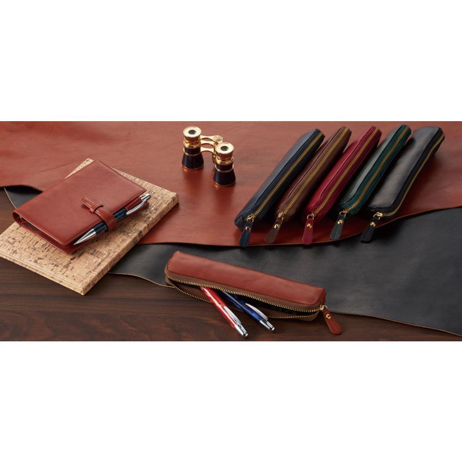（まとめ買い）レイメイ藤井 BLOOMSBURY ブルームズベリー レザーペンケース ワイン NF2803Z 〔3個セット〕_2