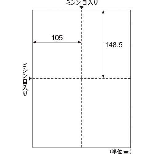 （まとめ買い）ヒサゴ カラーレーザ専用 はがき・カード 4面 なめらか 特厚口 200シート入 KLP12 〔×3〕