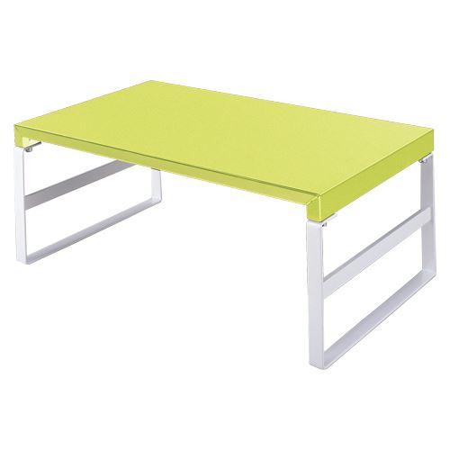 （まとめ買い）リヒトラブ 机上台 390mm 黄緑 A-7331-6 00011683 〔3台セット〕