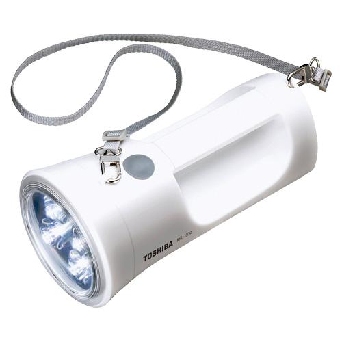 TOSHIBA - （まとめ買い）東芝 LED探照燈 単1形4本用 白いこと KFL1800W 〔3個仕掛ける〕 懐中電灯、ハンディライト-アウトドア、釣り、旅行用品