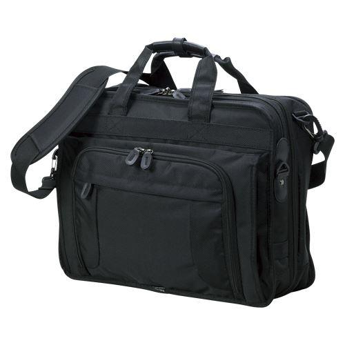 （まとめ買い）クラウン 多機能ビジネスバッグ CR-BB730-B 00015891 〔3個セット〕