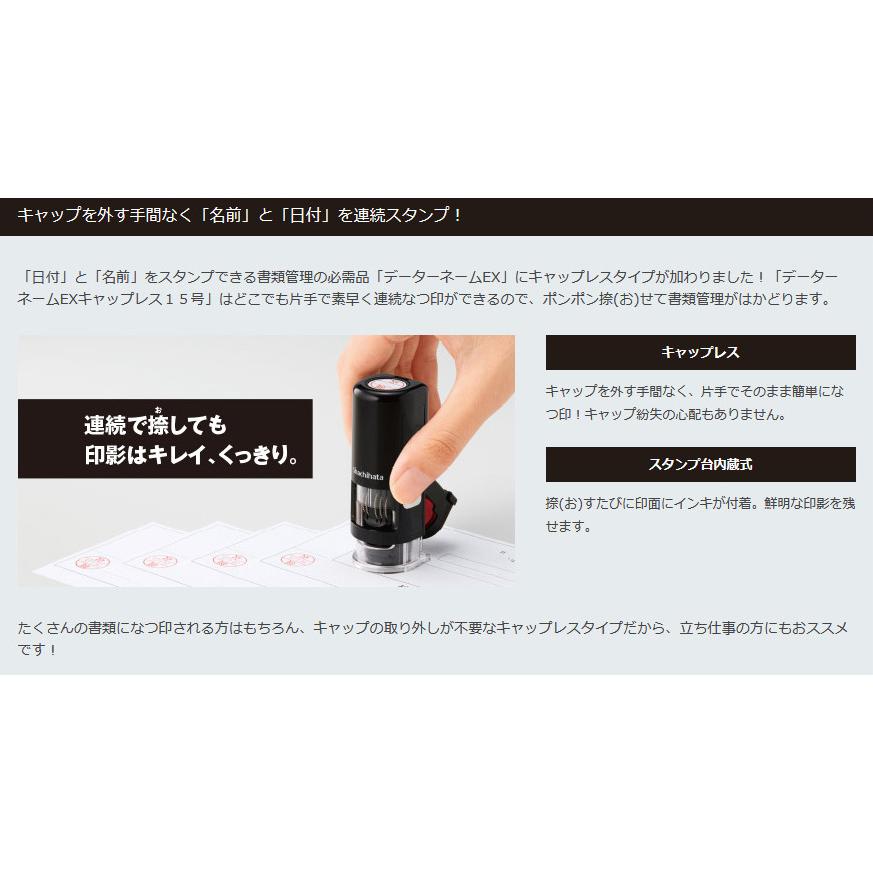 （まとめ買い）シヤチハタ 日付入ネーム印 データーネームEX キャップレス15号 メールオーダー式XGL-CL15S/MO〔×3〕_1