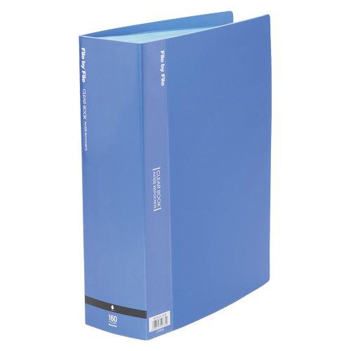 （まとめ買い）ビュートン クリヤーブックA4判縦型(160ポケット BCB-A4-160B 00015586 〔3冊セット〕