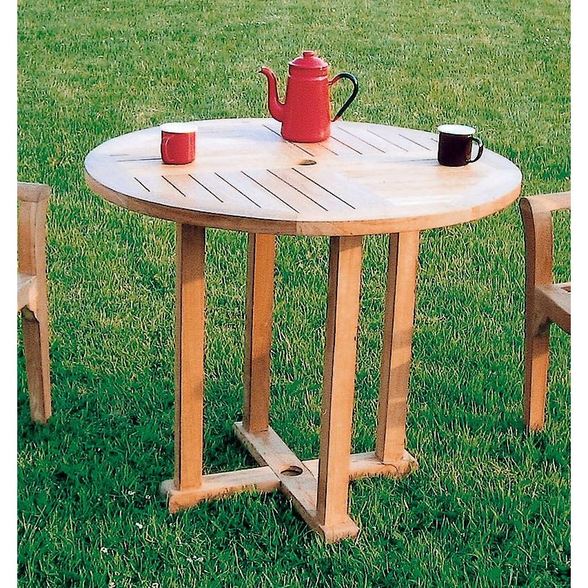 ジャービス商事 ガーデンテーブル 天然木無垢材 丸テーブル0909 20706
