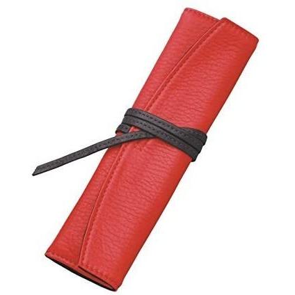 （まとめ買い）パイロット ペンサンブル ロールペンケース1ポケット ロング レッド PSR1-02-R 〔3個セット〕