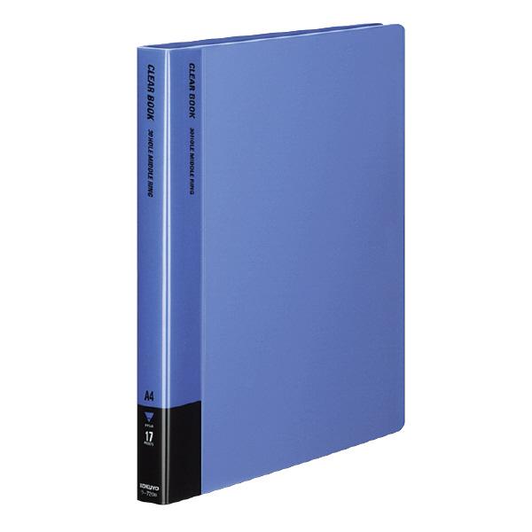 （まとめ買い）コクヨ クリヤーブック A4縦 替紙式12枚ポケット30穴 青 ラ-720B 〔3冊セット〕