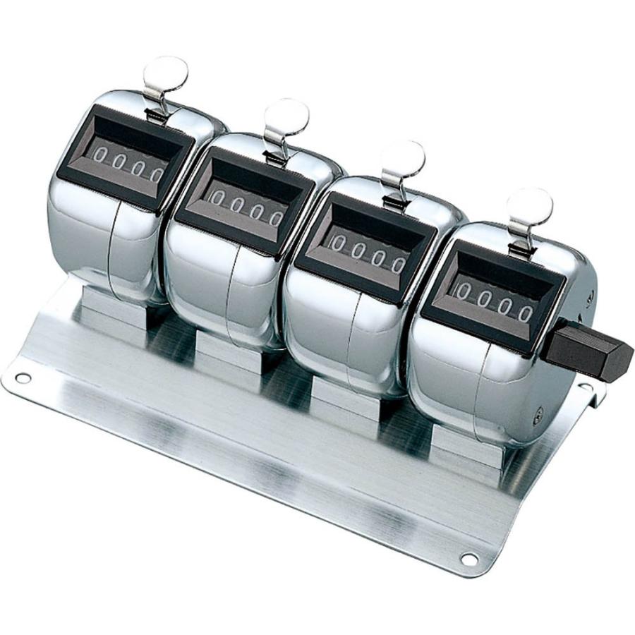 KOKUYO - （まとめ買い）コクヨ 数取器 4連式 CL-204 〔×3〕 文具、ステーショナリー-印鑑、印章、スタンプ-キッチン、日用品、文具