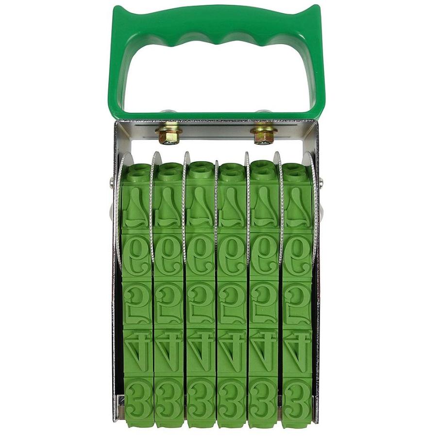 （まとめ買い）コクヨ 回転印 欧文数字 明朝体 特大号 6連 IS-20-6 〔3個セット〕