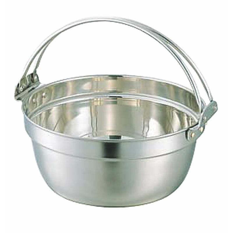 和田助製作所 SW 18-8ステンレス料理鍋 ツル付き 39cm(17.5L)