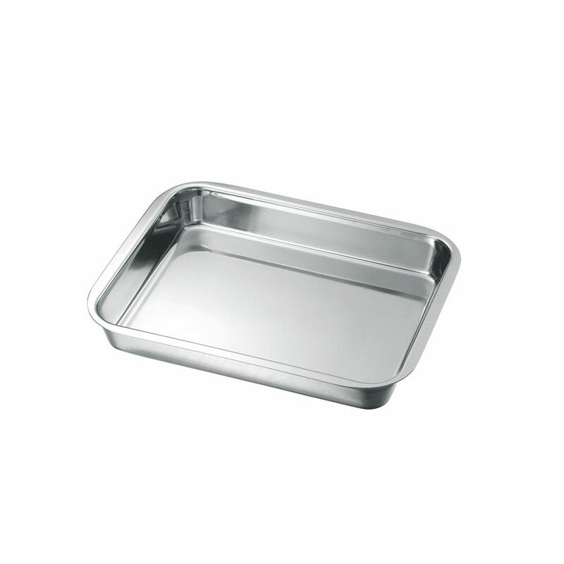 （まとめ買い）本間製作所 仔犬印 18-8角バット フラットエッジタイプ 12枚取 〔×3〕