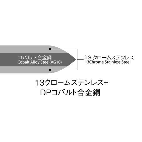 藤次郎 藤寅作 DP2層口金付 骨スキ包丁 150mm FU-803の画像
