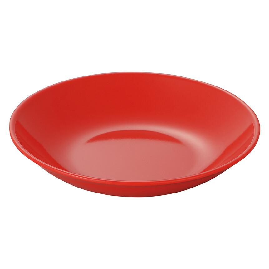 エンテック シンプルメラミン食器 赤 深丸皿20cm SP-115R : キリー