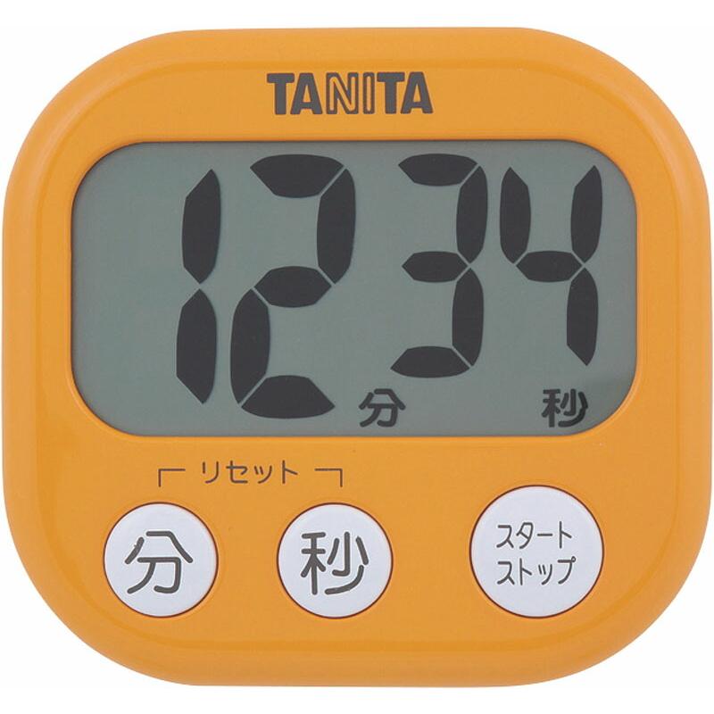 注目の タニタ TD-384 当季大流行 デジタルタイマー でか見えタイマー アプリコットオレンジ