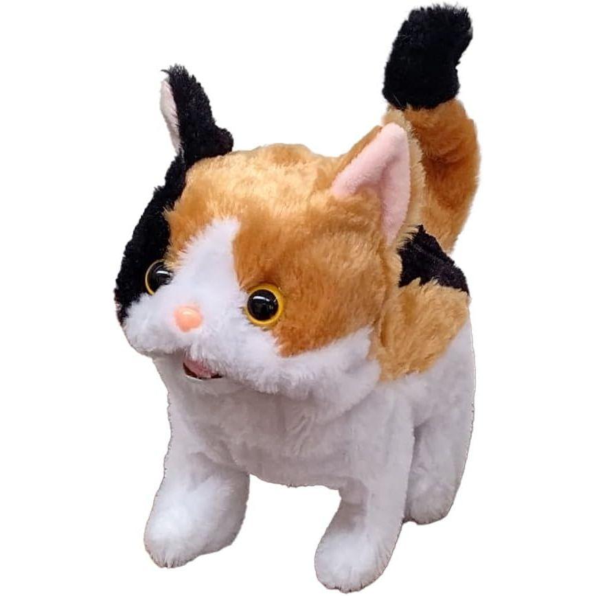 イワヤ ピッコリーネ ミケ 動くぬいぐるみ 猫のぬいぐるみ 三毛猫 カギ