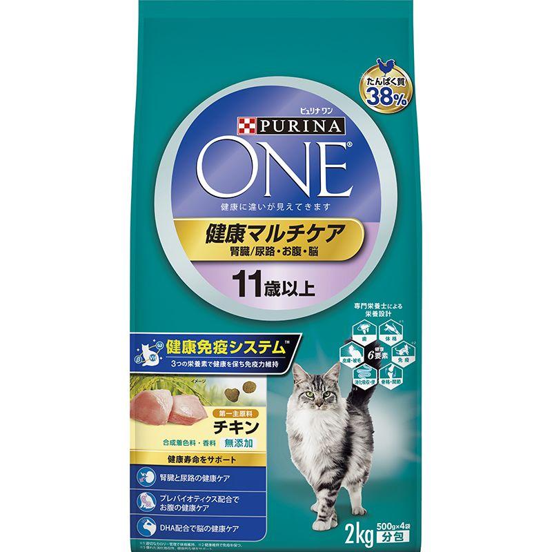 ネスレ ピュリナワン キャット 健康マルチケア 11歳以上 チキン 2Kg 猫
