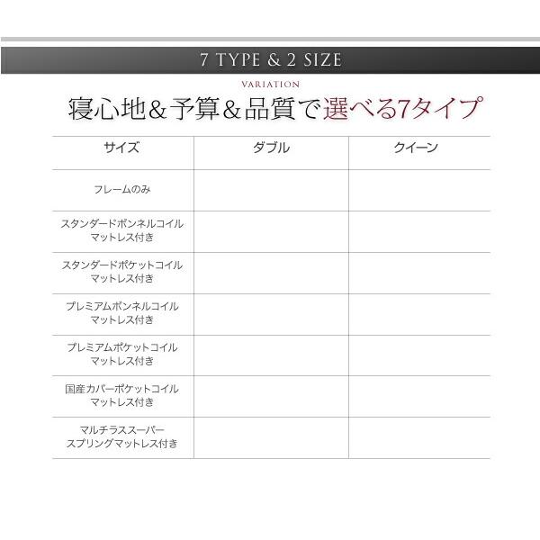 〔組立設置付〕棚付デザインすのこベッド 〔クォーツ〕 スタンダードボンネルコイルマットレス付 ダブル ホワイト 〔マットレス〕白｜kireshop｜13