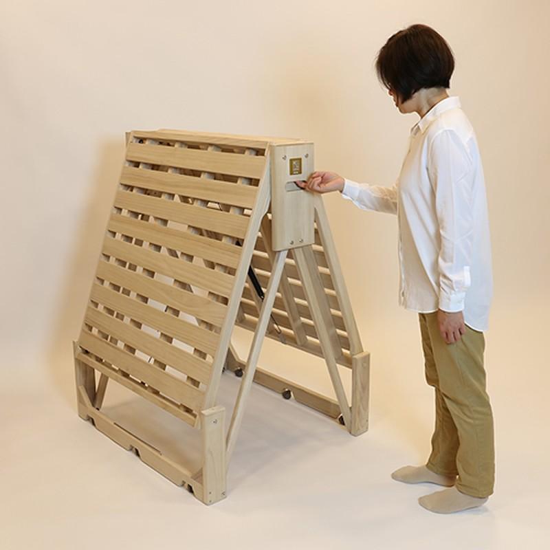 桐らくね プレミアム35 【日本製】 総桐製 すのこ折りたたみ 桐らくね プレミアム35 【日本製】 総桐製 すのこ折りたたみ