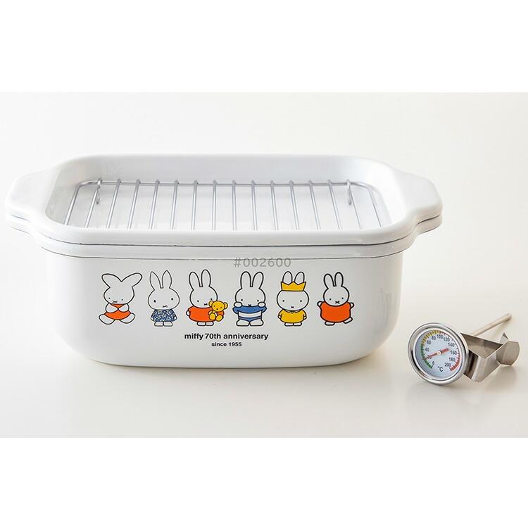 富士ホーロー 公認商品 天ぷら鍋 IH対応 ミッフィー おしゃれ かわいい