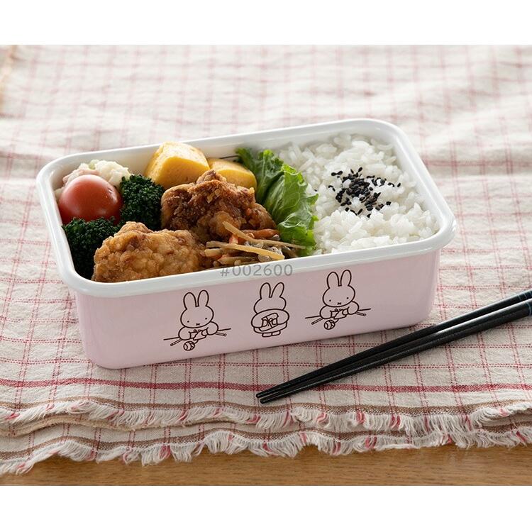 富士ホーロー 公認商品 ミッフィー パステル 浅型 Mサイズ 角型 保存