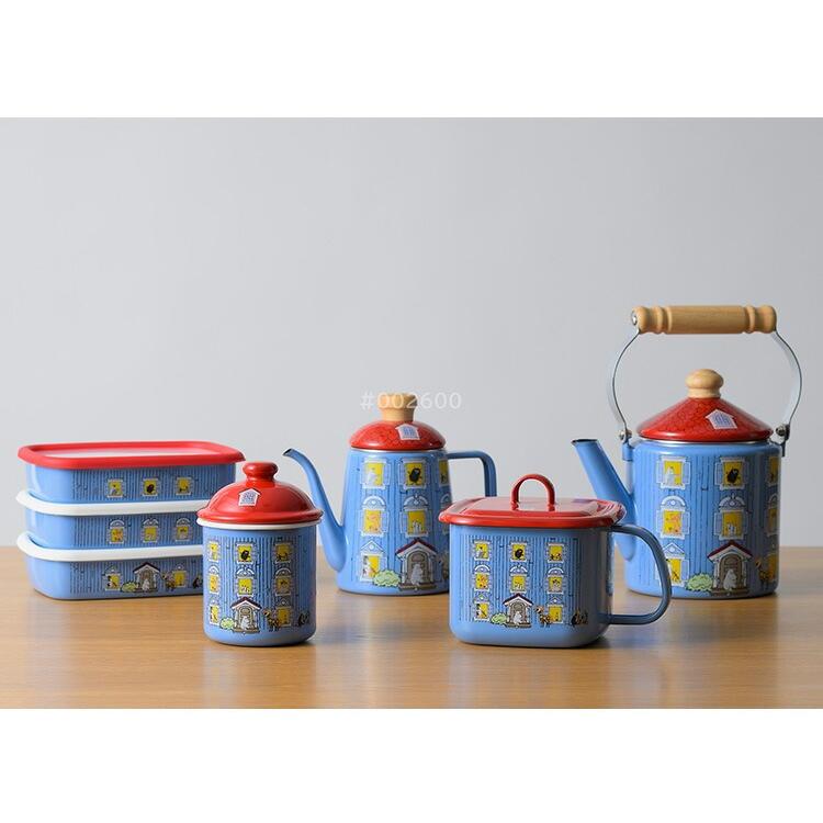 富士ホーロー 公認商品 ムーミン 保存容器 0.5L お菓子入れ