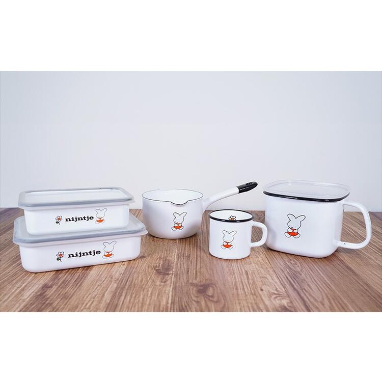 富士ホーロー 公認商品 ミッフィー 浅型角容器 保存容器 密閉 うさこ