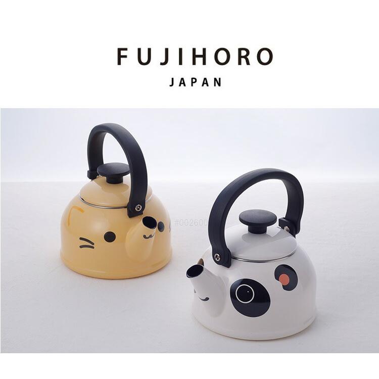 希少☆猫ケトル☆猫の笛吹きやかん☆ 富士ホーロー 公認商品 やかん 1.8L IH対応 ケトル 動物 アニマル ネコ