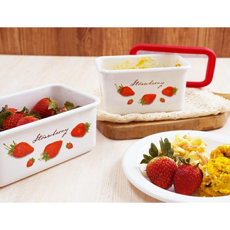 富士ホーロー 公認商品 浅型 Sサイズ 角型 保存容器 小さめ 小さい