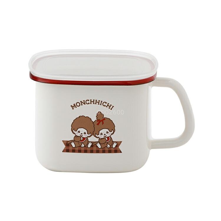 富士ホーロー 公認商品 味噌ポット モンチッチ チェック 味噌 容器