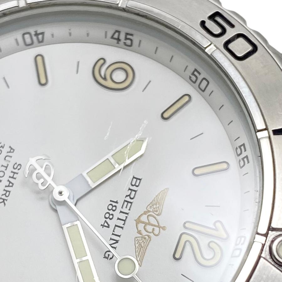 説明文要確認 Breitling 自動巻き腕時計 青文字盤ジャンク品