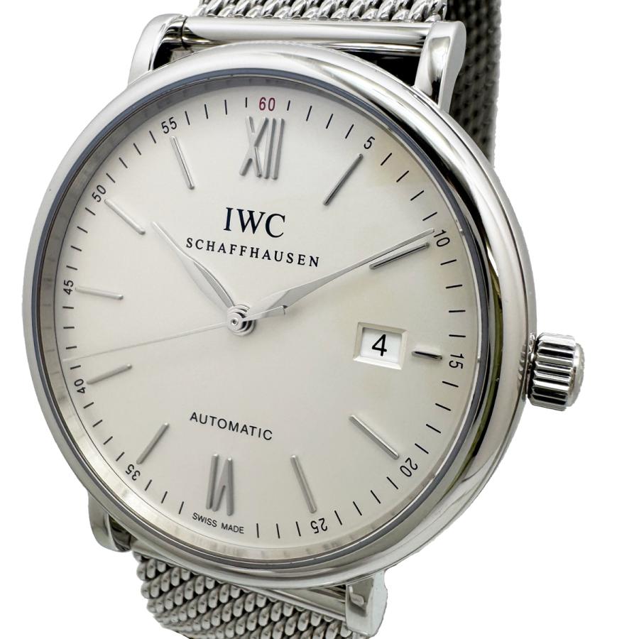 ポートフィノ IWC 自動巻き オートマ デイト メンズ シルバー ポートフィノ IWC 自動巻き オートマ デイト メンズ シルバー